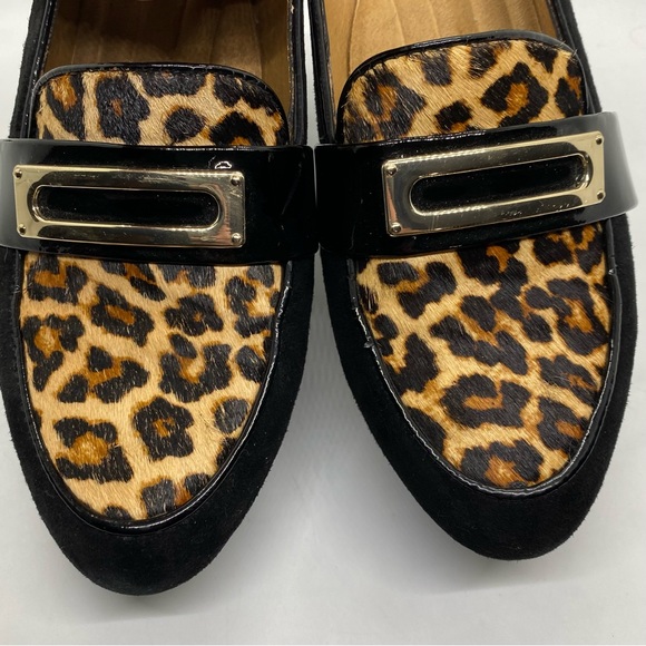 Sofft Black and Leopard Print Loafers - Picture 4 of 11